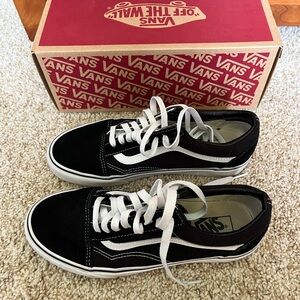 Black and white Vans